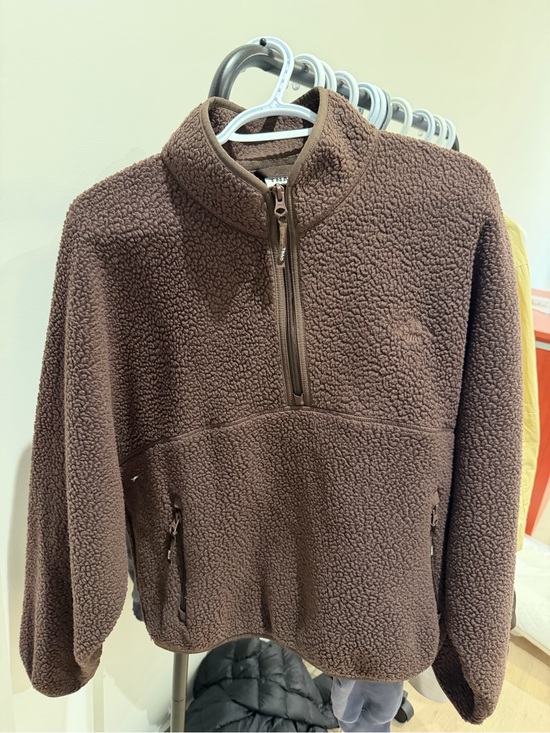 Aritzia Sweaters - Aritzia Polartec rich mocha brown Sherpa half-Zip Pullover